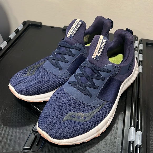 Saucony Stretch and Go shoes Navy Blue - Picture 1 of 8